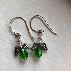 Handmade Sterling Silver Angel Earrings